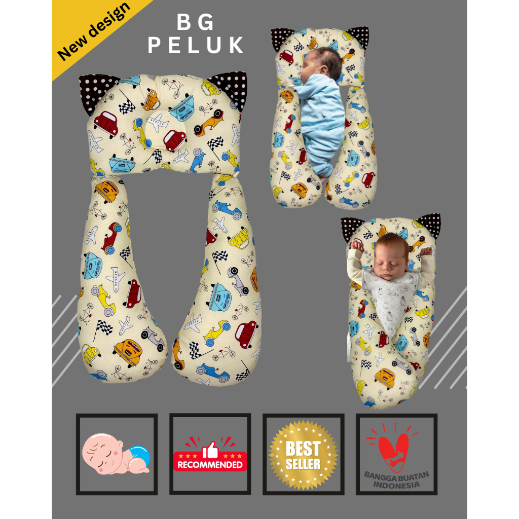 BANTAL GULING PELUK BAYI ANTI KAGET,BANTAL PELUK BAYI ,HUG PILLOW BAYI SET