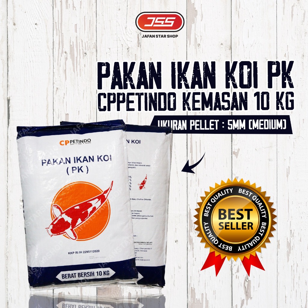Pakan Ikan Koi PK Merah 5mm Pakan Pelet Ikan Koi 10 kg