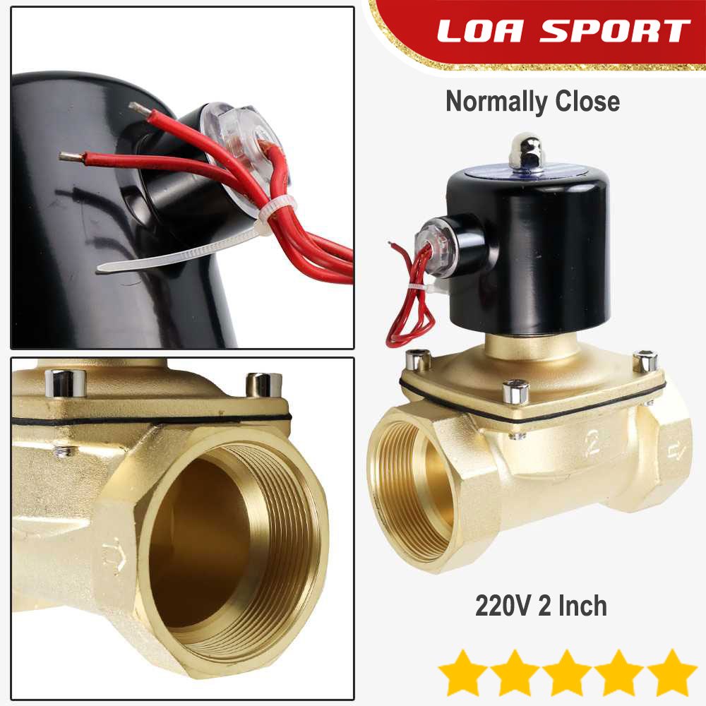 Katup Selenoid Valve Elektrik Kran Air Otomatis NC 220V Pipa 2 Inch