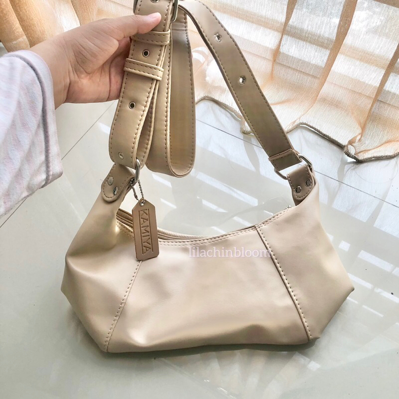 BOOKED Preloved [Like New] Kamiyastuff Ariella Bag Mocca - Free Goodie Bag Tas Selempang Wanita Nami