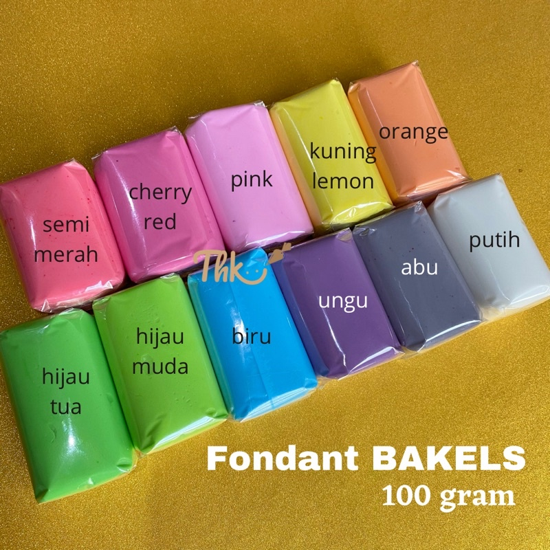 

Fondant Warna Bakels Siap Pakai (100 gram)