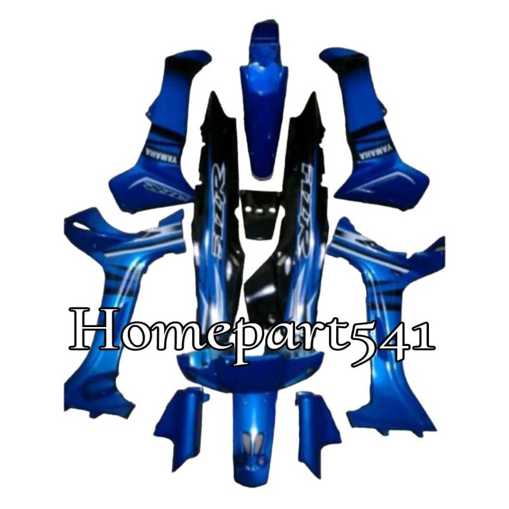 FULL SET BODY HALUS YAMAHA FIZR FIZ R SET STRIPING WARNA BIRU HITAM