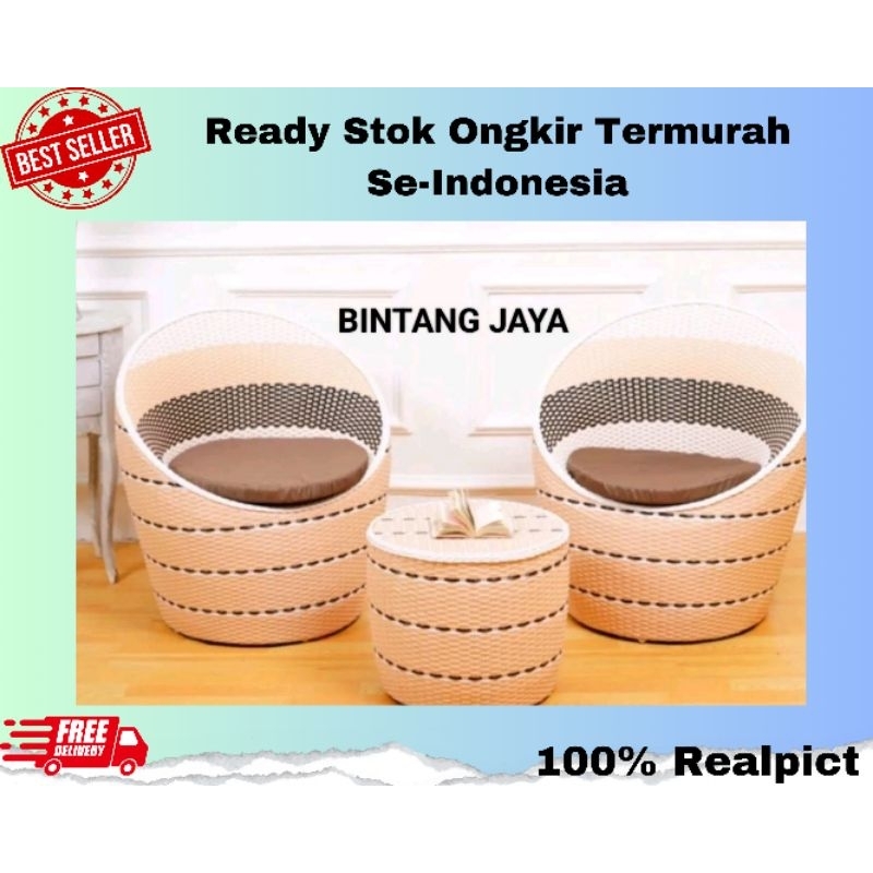 Kursi Teras Gentong Rotan Sintetis Minimalis Kursi Teras Depan Rumah Minimalis Murah
