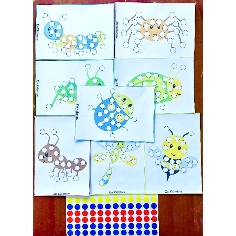 

LEMBAR STIKER DOT HEWAN / BELAJAR MENEMPEL STIKER DOT