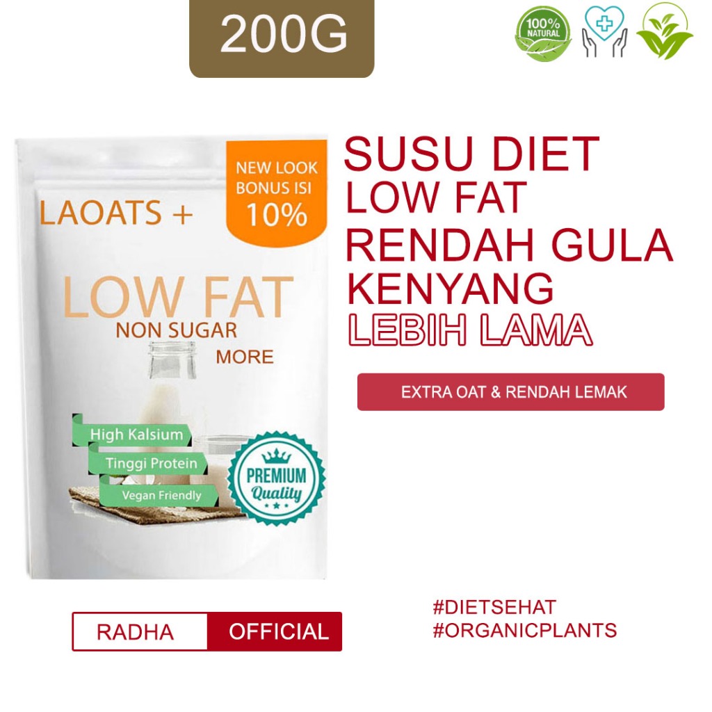 

Susu Low Fat Pelangsing Badan Low Fat Oat Milk Penurun Beras Merah Susu Diet Pengganti Makan Low Fat Milk Rendah Kalori Laoats