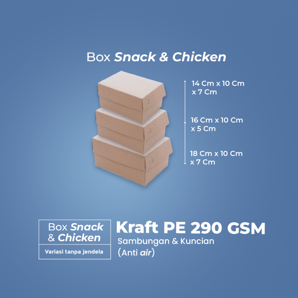 

DUS BOX SNACK / BOX CHICKEN / KEMASAN BOX KRAFT