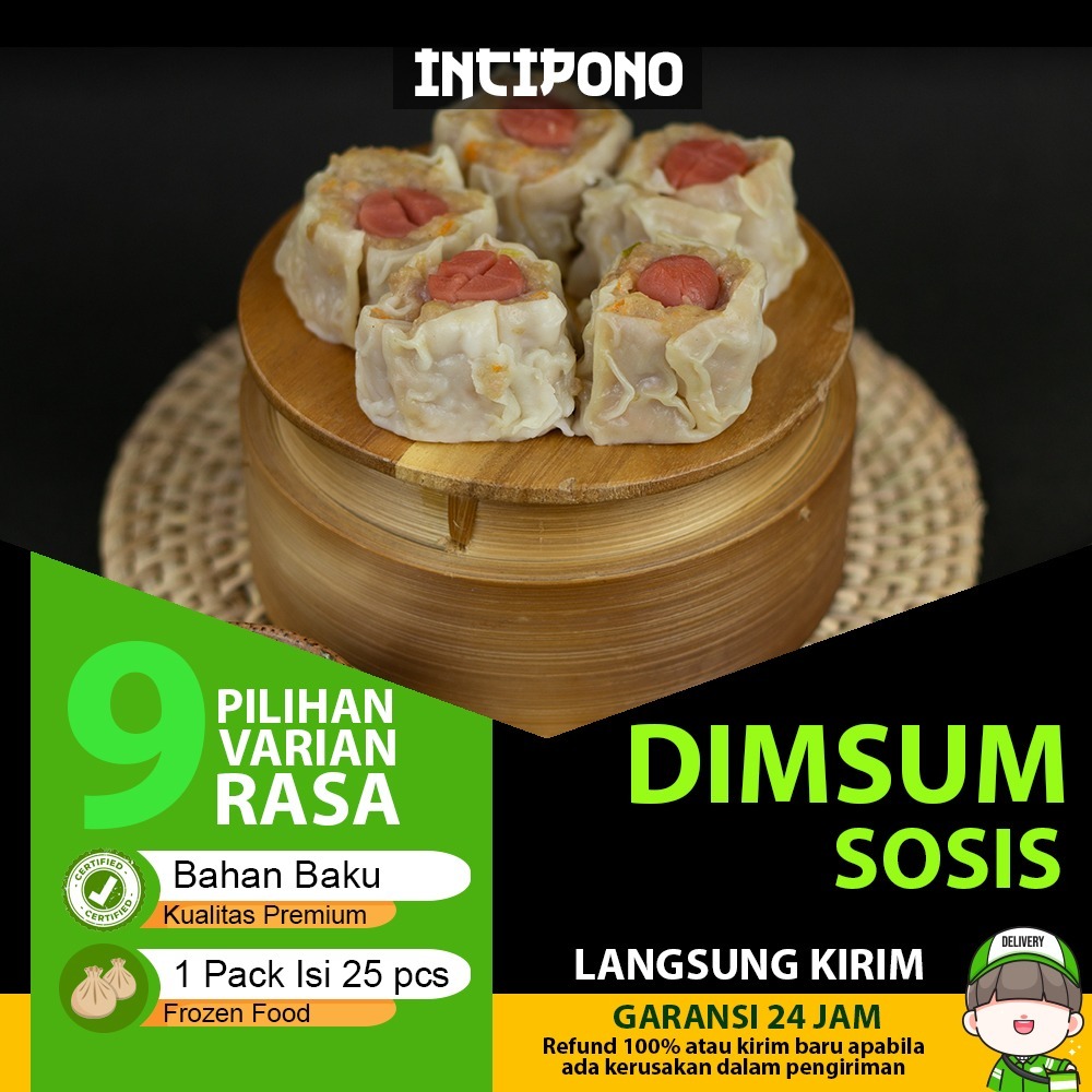 Incipono Dimsum Sosis Frozen Food 1 Pack Isi 25 Pcs Halal Premium