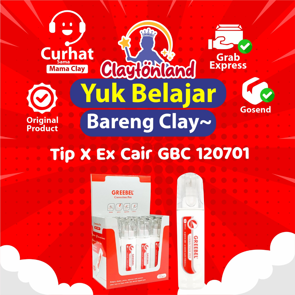 

Correction Pen GREEBEL / Tip X Ex Cair GBC 120701 RETAIL SATUAN PCS