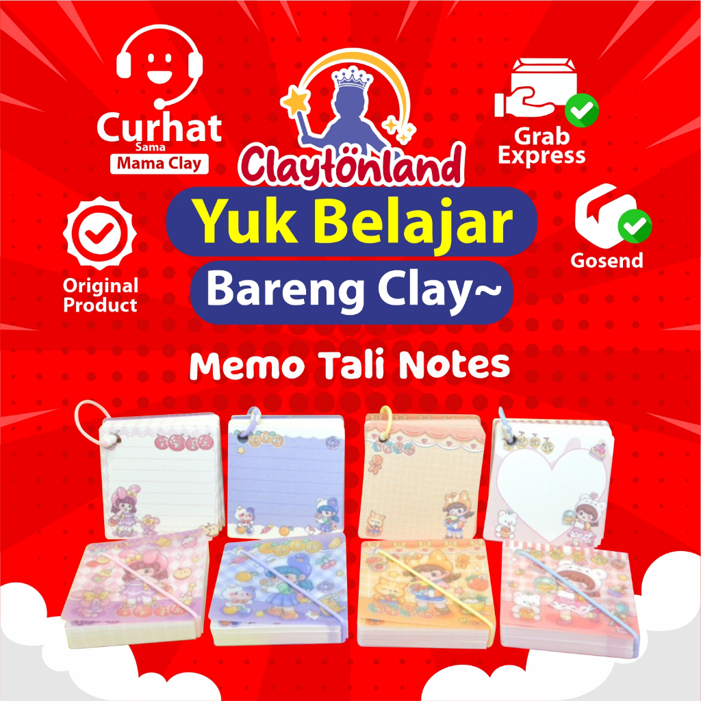 

Memo Tali Notes / Memo Gantung / Memopad Mini Kecil Gambar Lucu Unik / Notes