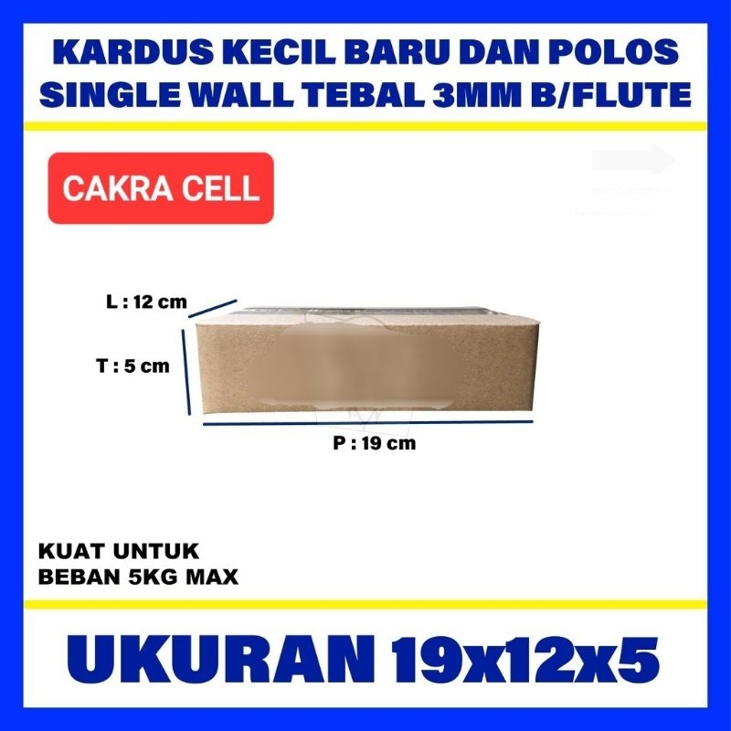 

Kardus Polos Box Karton Polos Uk. 19x12x5 (1-ikat isi 25pcs)