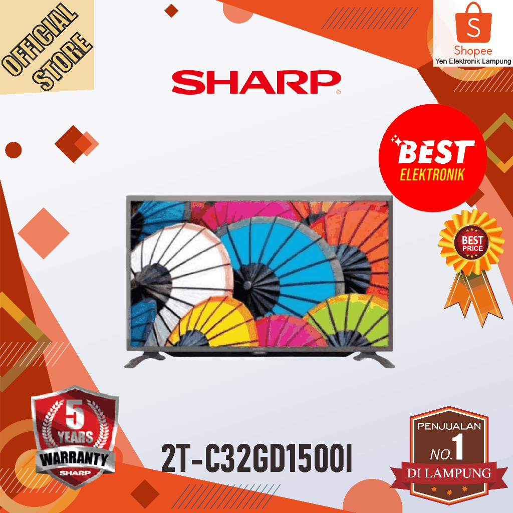 TV SHARP 2T C32GD1500I LED TV 32 Inch USB HDMI HD Garansi Resmi SHARP