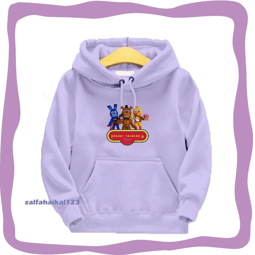 SWEATER HOODIE ANAK UNISEX FREDDY BEAR USIA 2 TAHUN/12 TAHUN