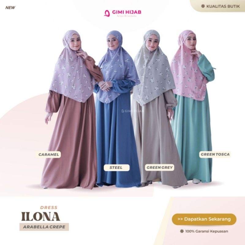 Ilona Dress New by GimiHijab | Gamis | Abaya