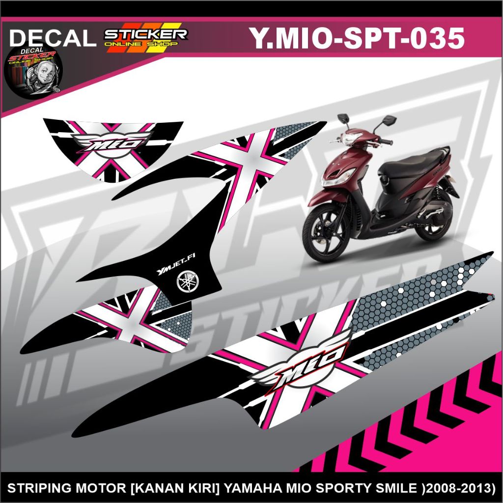 STIKER YAMAHA MIO SPORTY SMILE 2008-2013 DECAL STRIPING MOTOR VARIASI