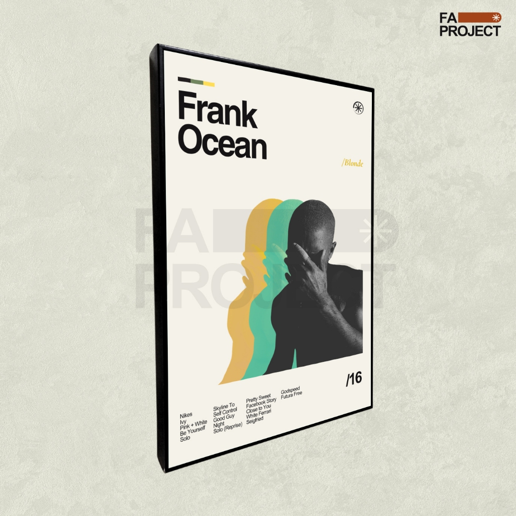 Frame Block Poster - "Frank Ocean (Blonde Album)"