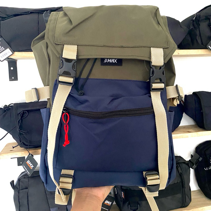 Tas Backpack Geoff Max Original - Almost Dark Olive Navy | Tas Ransel | Backpack | Tas Unisex
