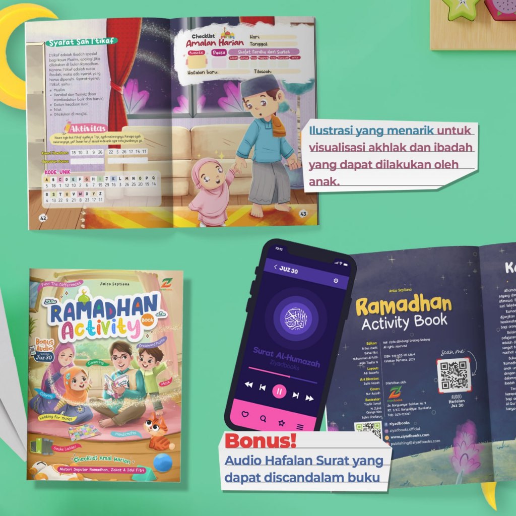 Buku Ramadhan Activity Book 2024 buku jurnal ramadhan anak Playtime Sweet Komik Ramadhan