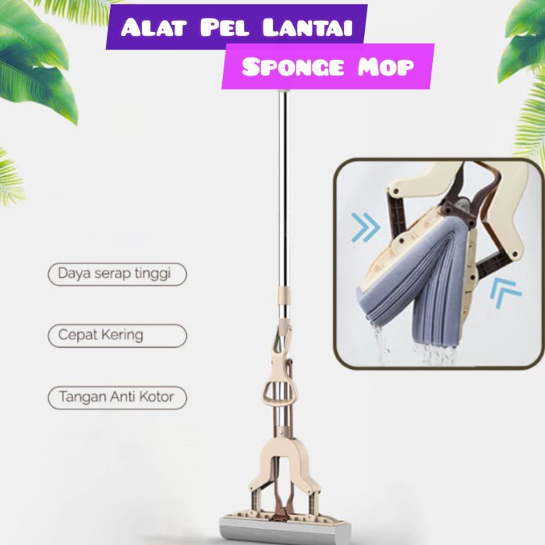 ART B39O Alat Pel Lantai Sponge MopAlat Pel Spons LipatPel Lantai Praktis Spons Lipat
