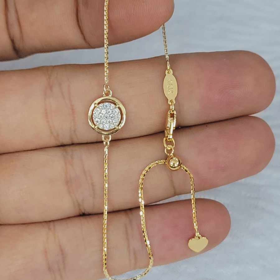 gelang italy santa model mata ad serut round emas 70% 700 70 % 16k