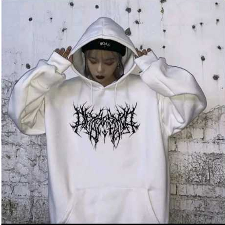 LASKANZSHOP - HOODIE OVERISZE//HARAJKU GOTHIC KOREA FLEECE TEBAL/HOODIE