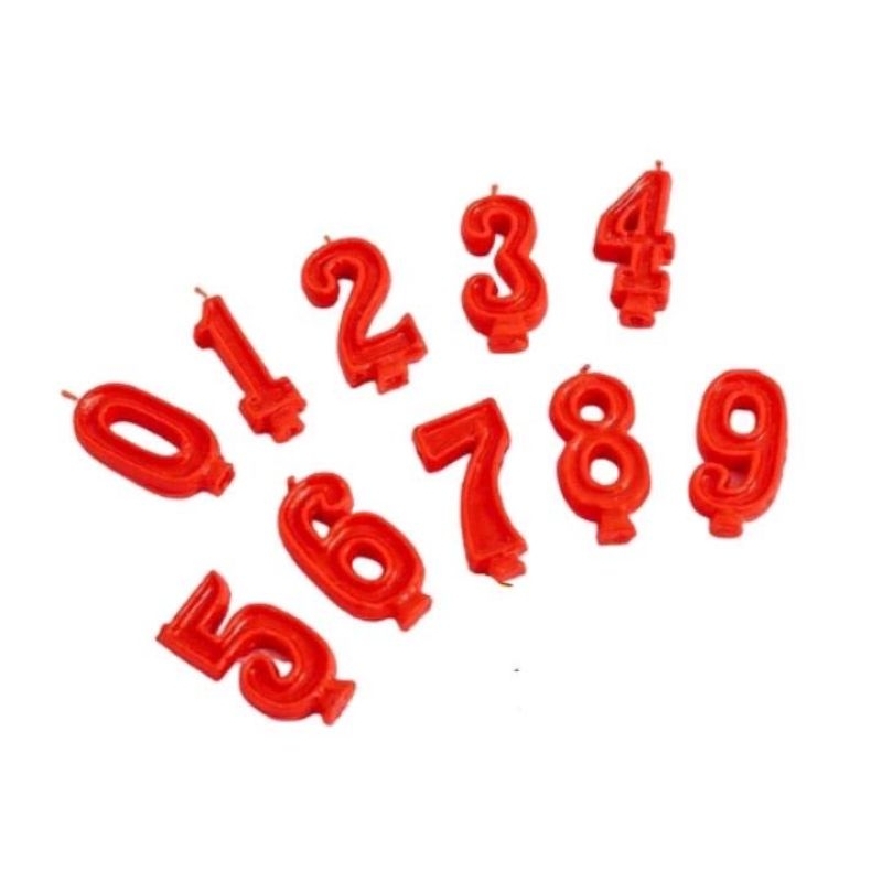 LILIN ULANG TAHUN//LILIN ANGKA//LILIN ANGKA MERAH//LILIN ANGKA MERAH PUTIH//LILIN MERK TARUNA