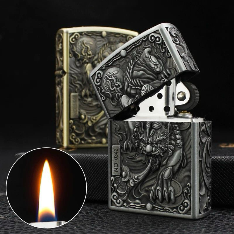 KOREK API ZP ZORRO MOTIF GRAFIR NAGA KOLEKSI KOREK API ANTIK ISI ULANG MINYAK