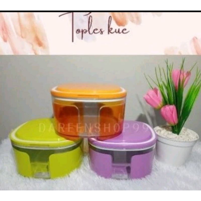 window canister pendek  hijau, orane, ungu soft