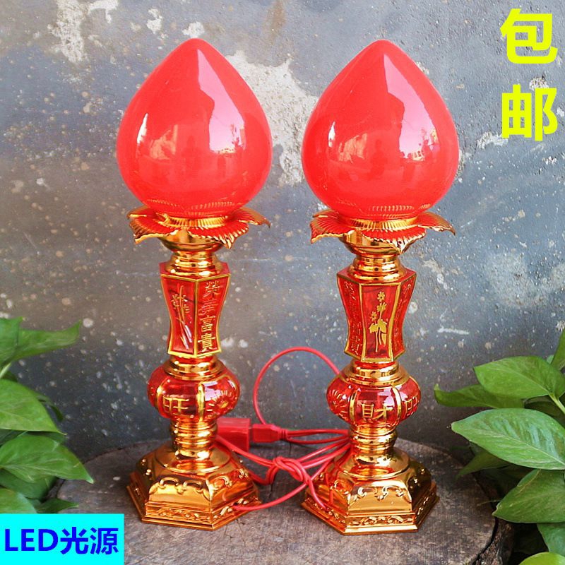 Lampu Lilin LED POTENG Altar Sembahyang Jumbo / Lampu Lilin Meja Altar Sembahyang Ukuran 13 Inchi