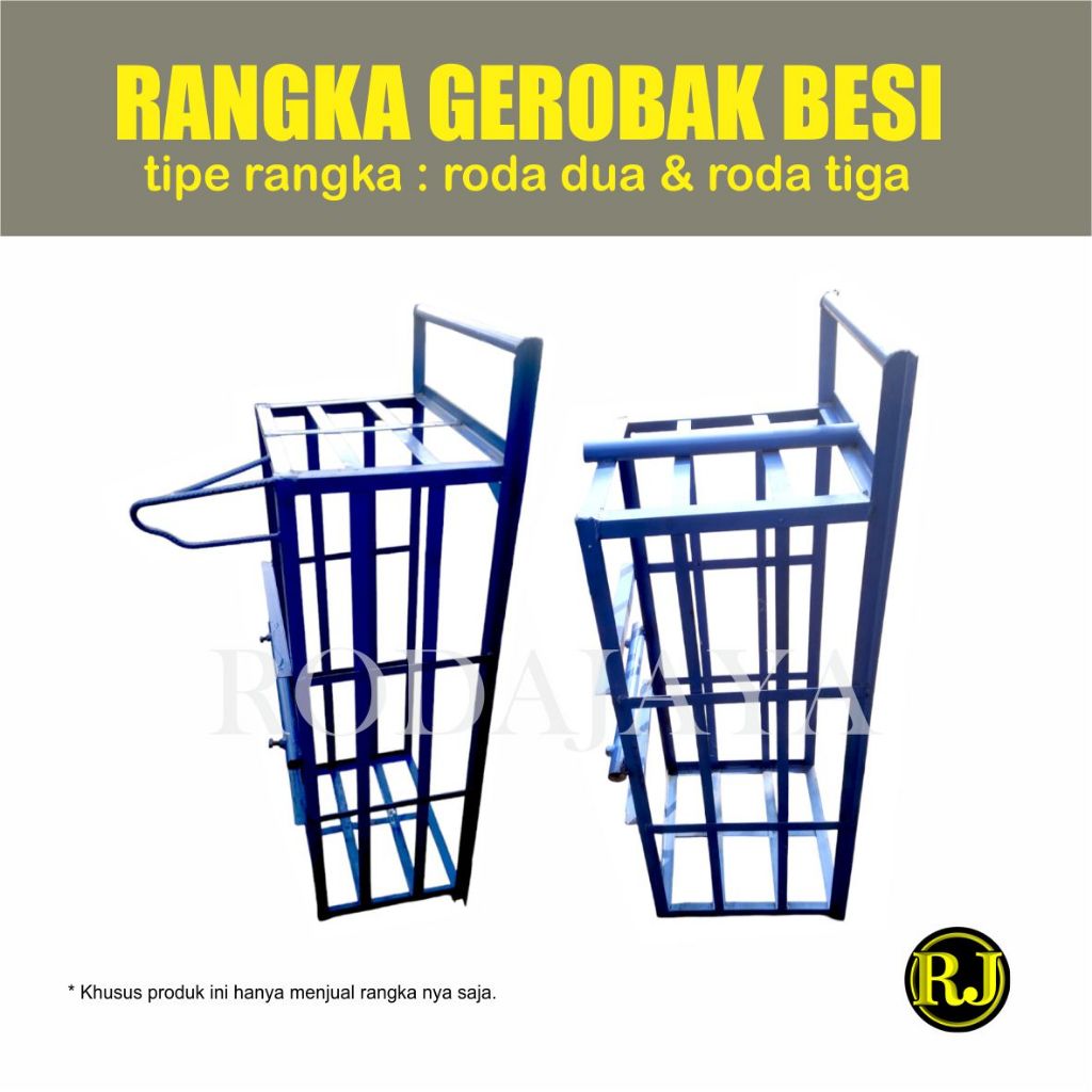 Rangka Gerobak besi - body gerobak / roda dua / roda tiga