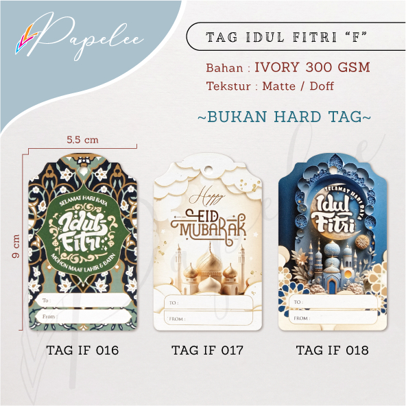 

TAG IDUL FITRI 'F' 5,5 CM X 9 CM TEBAL 300 GSM