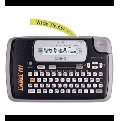 

Label Printer CASIO KL 120/Mesin Printer Label CASIO KL 120/READY STOK/ORIGINAL
