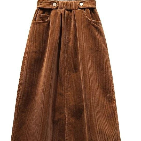 rok span//vintage skirt Corduroy Korean style