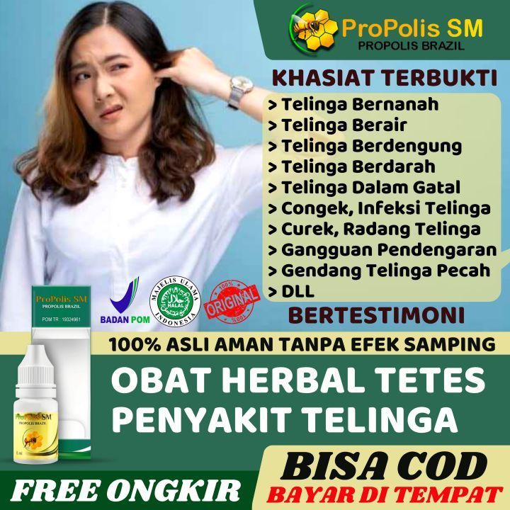 Obat Telinga Berdengung Terus Menerus, Telinga Berdenging, Telinga Berbunyi, Tuli Budeg - Propolis S