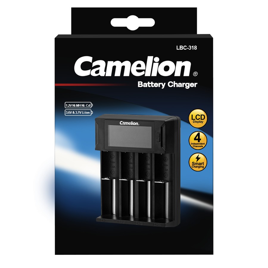 Camelion Baterai Charger AA - AAA 4 Slot LBC-318-HCB Digital