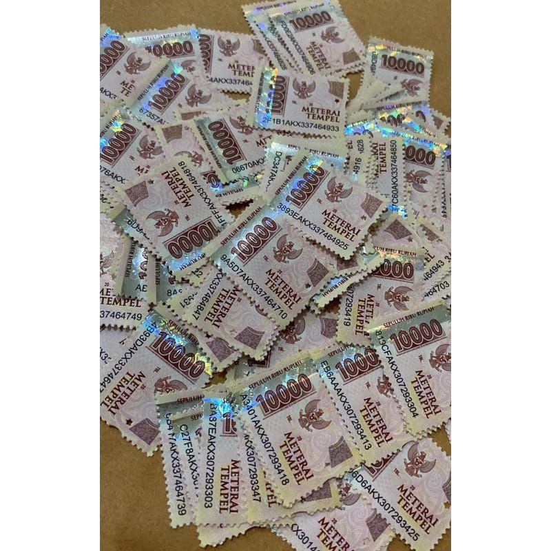 

meterai 10k isi 10 biji