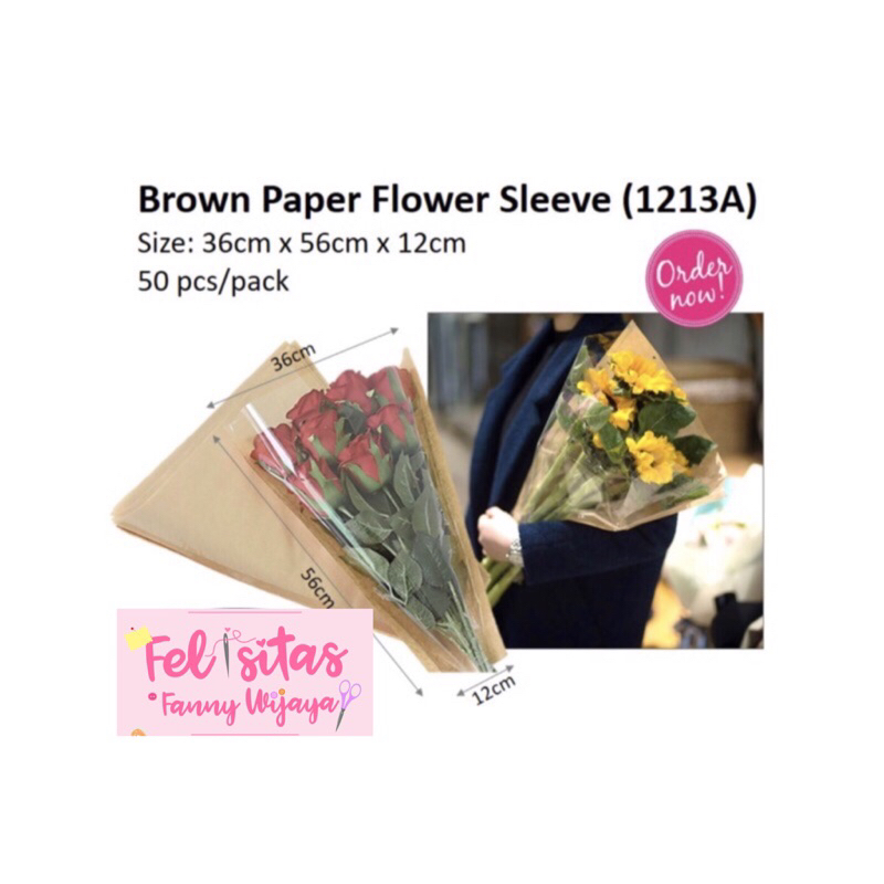 

Brown Paper Flower Sleeve - Barang florist (1213A) - ATB