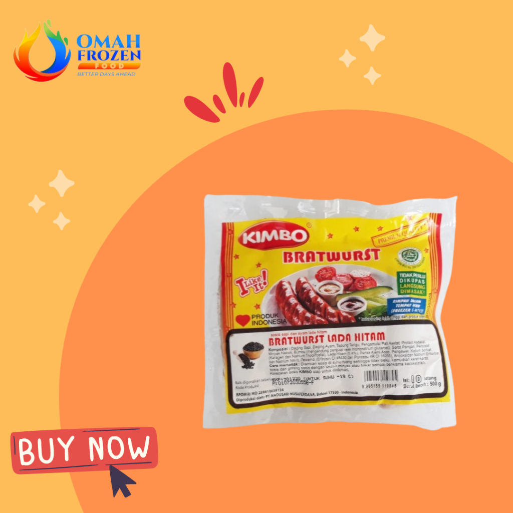 

KImbo Sosis Bratwurst Lada Hitam 500gr