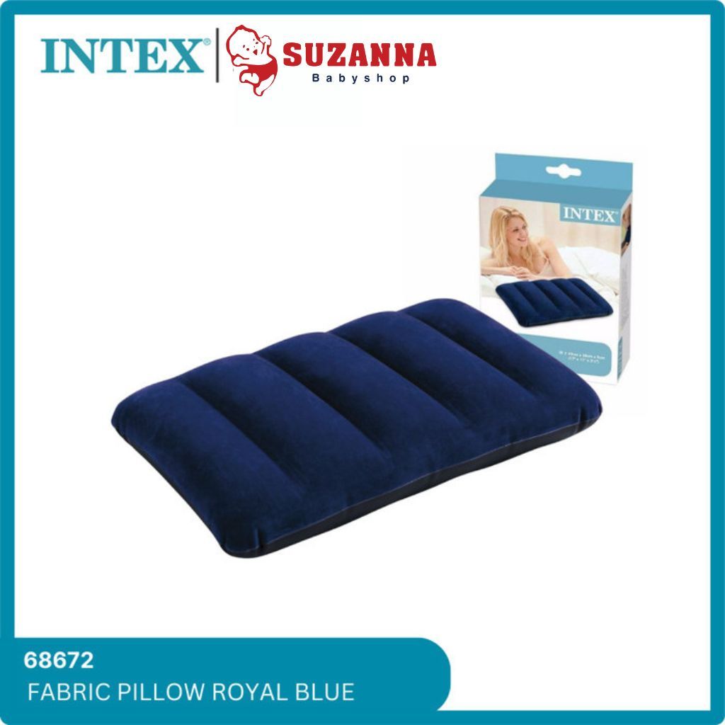 INTEX Bantal Angin Fabric Pillow Royal Blue 68672