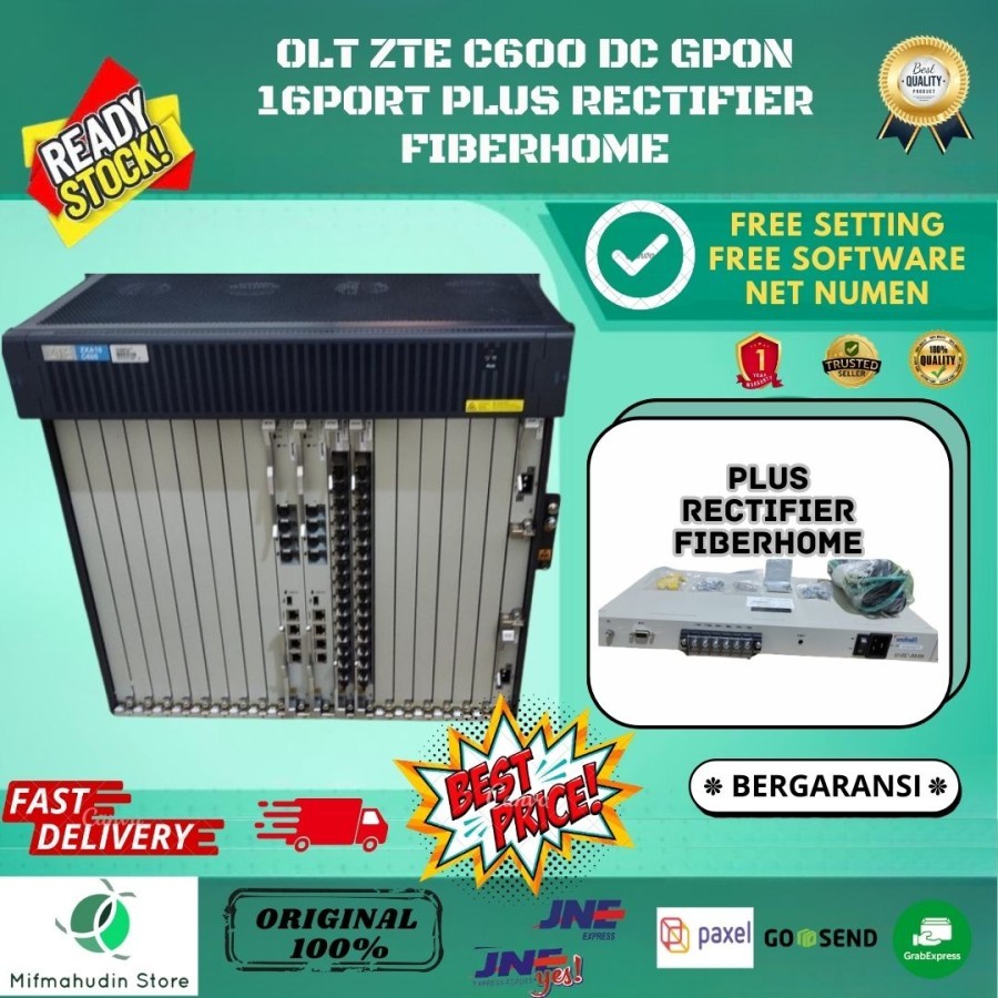 OLT ZTE C600 DC GPON 16PORT dengan RECTIFIER FIBERHOME