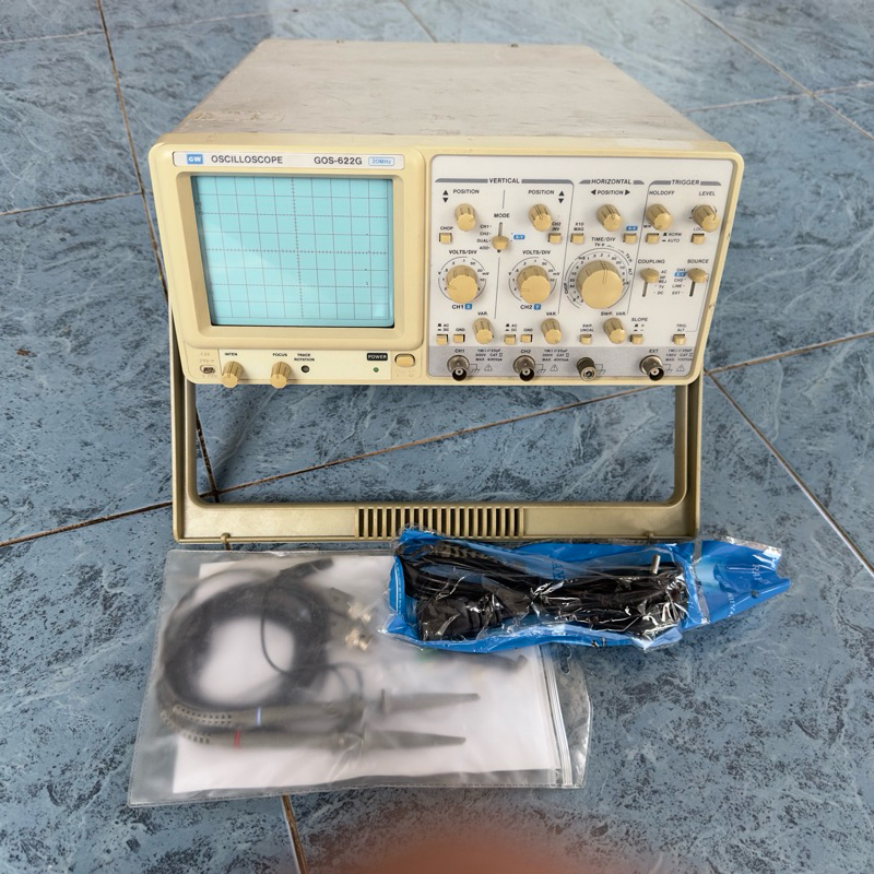 Oscilloscope GW INSTEK GOS-622G 20Mhz Original Gratis Paking Kayu