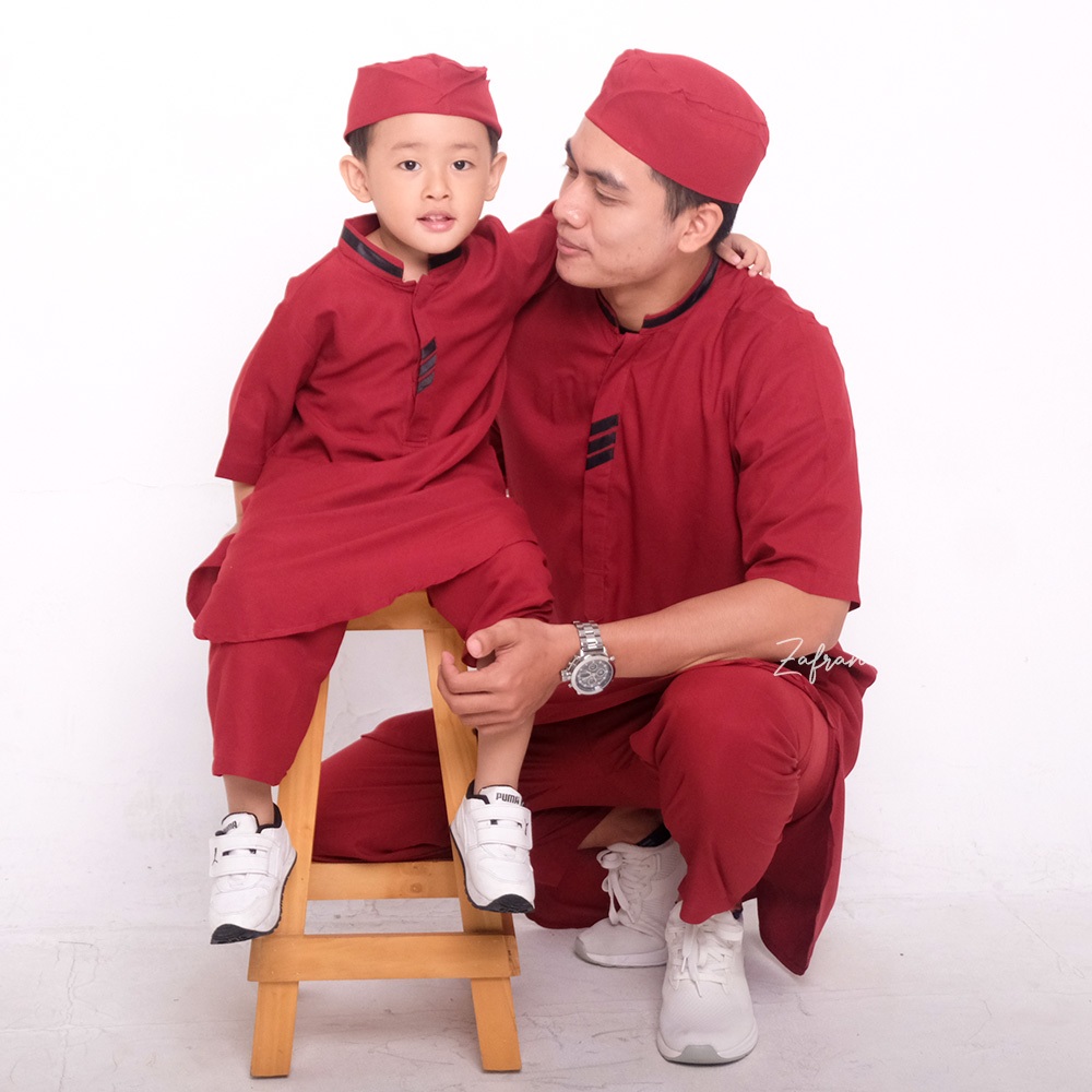 FAVORIT ZAFRAN - SETELAN KOKO KURTA PAKISTAN BAJU GAMIS KATUN PRIA QURTA DEWASA