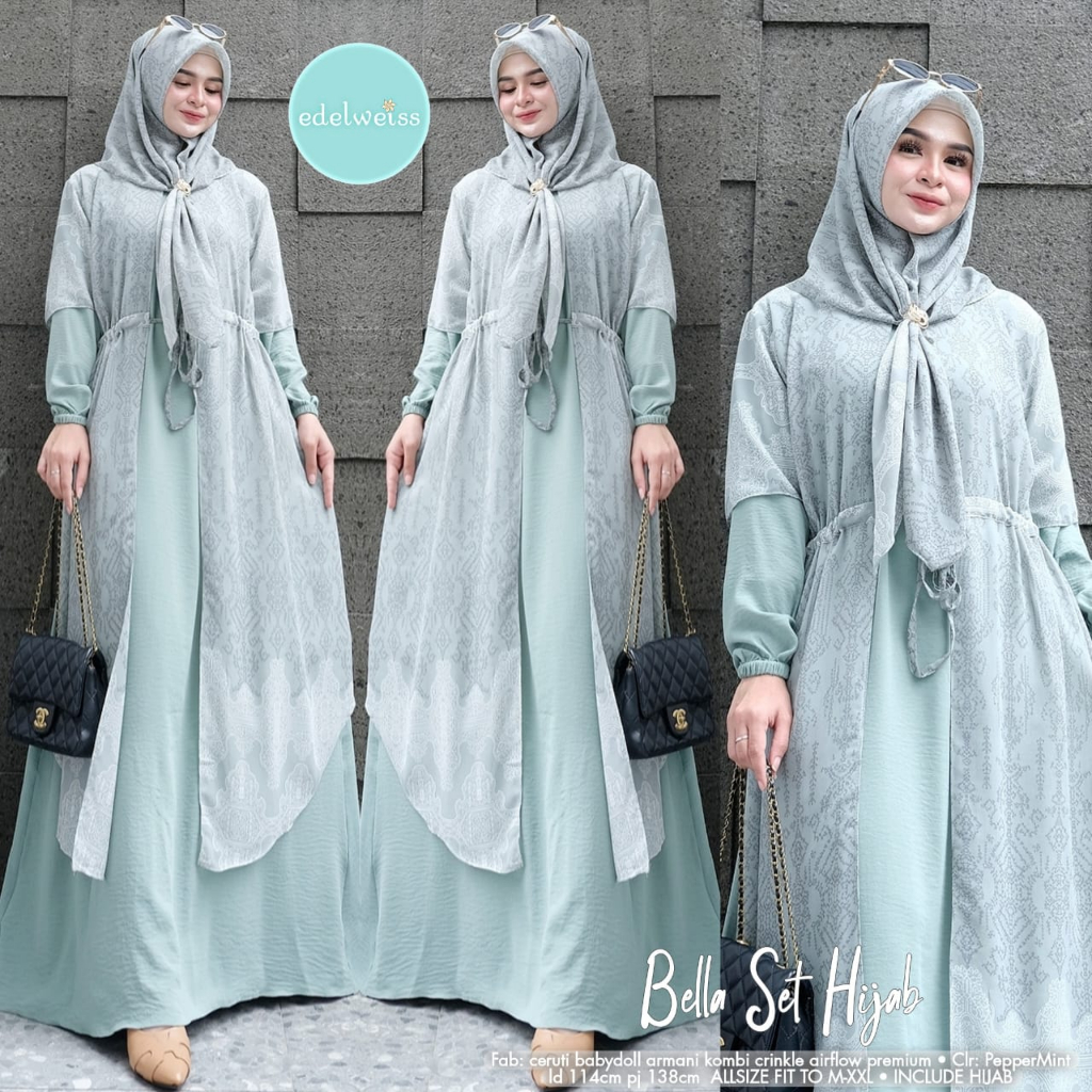 Gamis bella set hijab by edelweiss