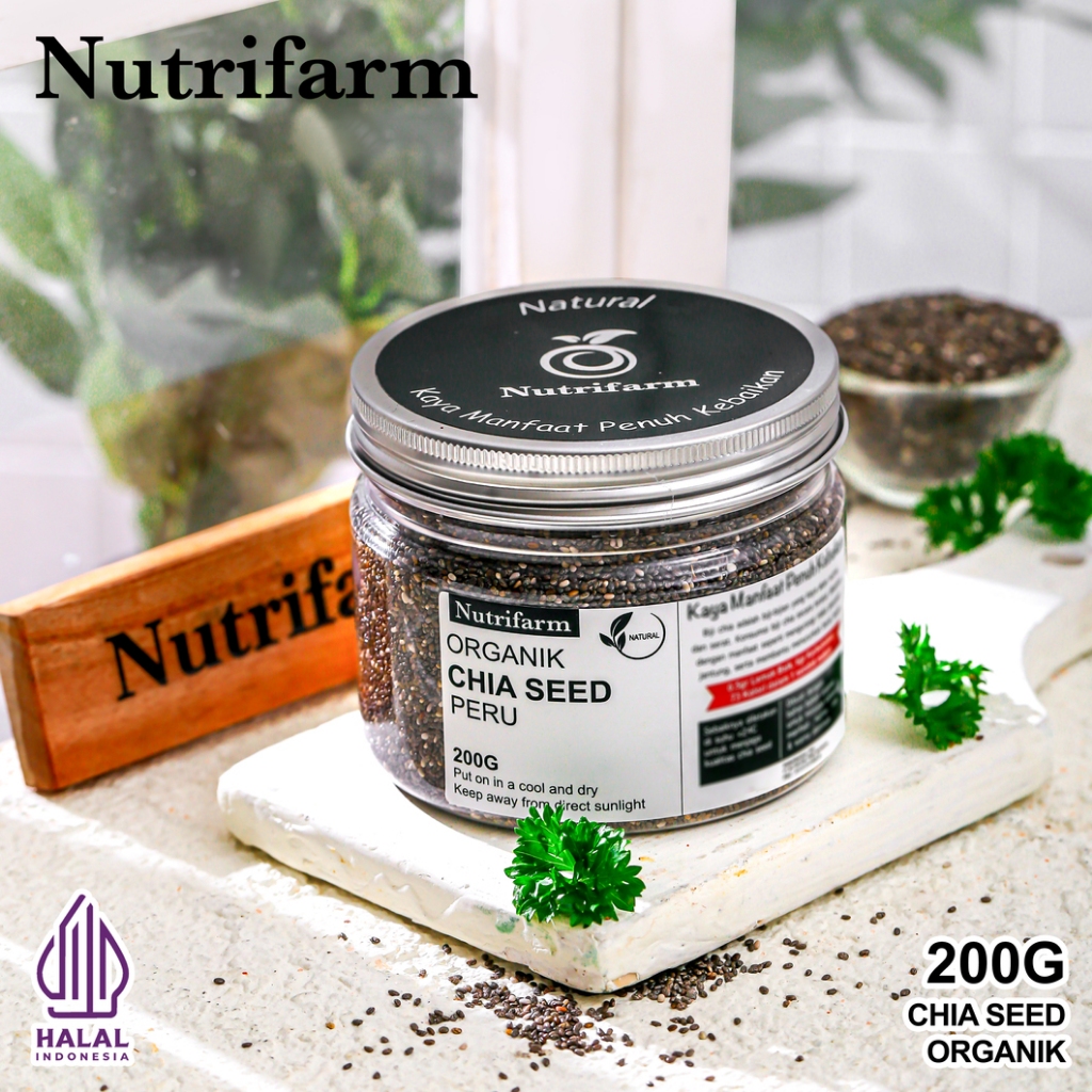 

NUTRIFARM CHIA SEEDS 200 GR ORIGINAL 100%/ CHIA SEEDS UNTUK DIET/ CHIA SEED ORGANIC 1KG/ CHIA SEEDS UNTUK DIET 1 KG/ CHIA SEED SARI LEMON/ CHIA SEEDS UNTUK DIET DAN LEMON ORIGINAL ORGANIC 100%