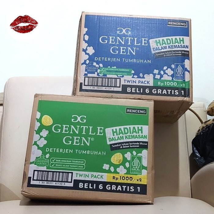 Gentle Gen Sachet Deterjen Cair 1 Dus - GentleGen 1 Karton Murah