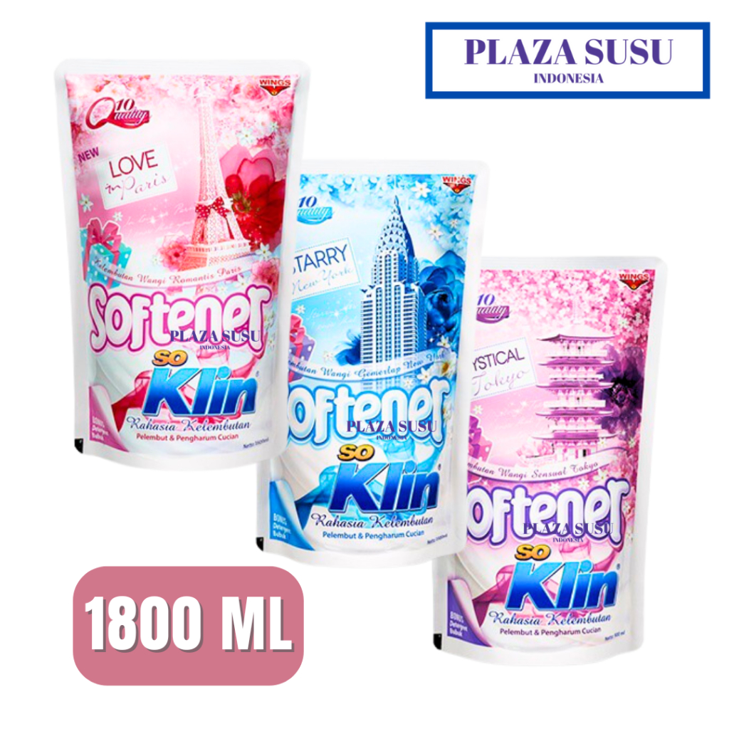 SO KLIN SOFTENER PELEMBUT BAJU 1800 ML PEWANGI PAKAIAN REFILL/POUCH