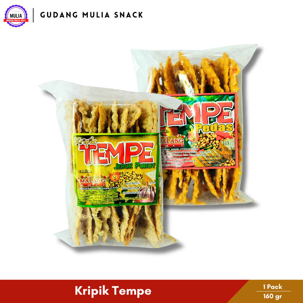 

Kripik Tempe Jeruk Purut | Keripik Tempe Pedas Malang Sari