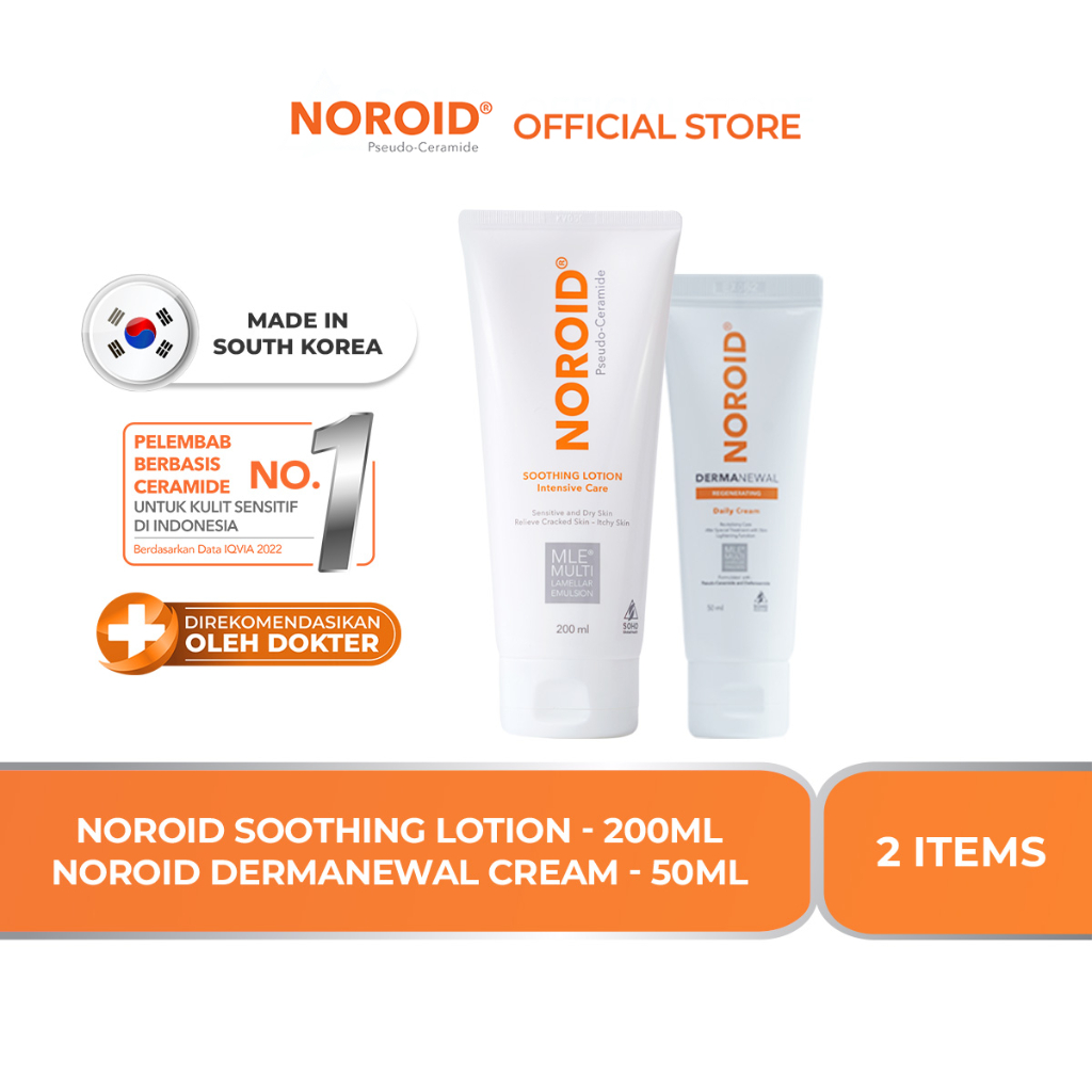 Noroid Soothing Lotion - 200ml + Noroid Dermanewal Regenerating Cream