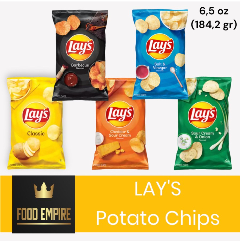 

LAY'S Potato Chips 6,5 oz | LAYS Keripik Kentang USA
