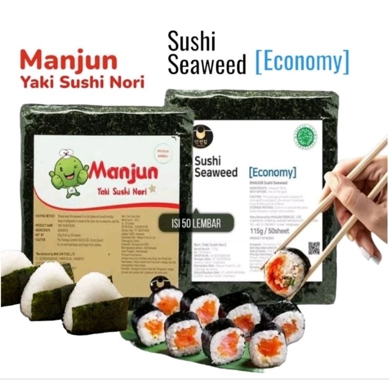 

Manjun Yaki Sushi Nori 50 Lembar Grade HALAL