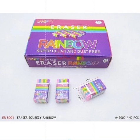 

Penghapus | Hapusan Pensil Squeezy ER - SQ01 Rainbow